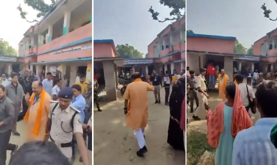 Public anger erupts, BJP candidate Deveshkant Singh chased away from polling booth, slogans of 'vote thief' raised