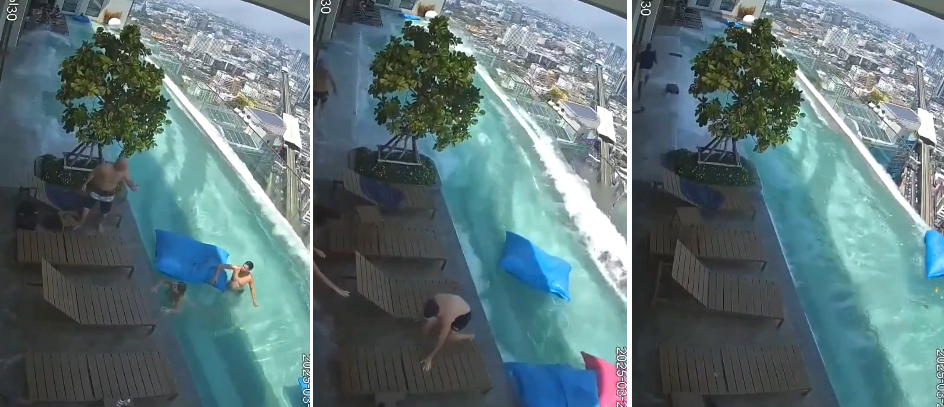 Earthquake in Thailand from the height of a building, how crazy