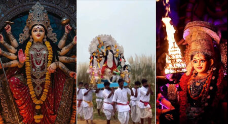 Goddess Durga, symbolizing the victory of good over evil