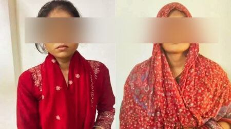 Police arrested two women for allegedly blackmailing their brother-in-law over a land dispute