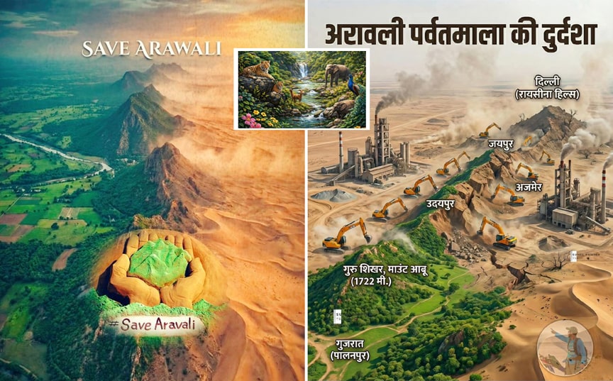 Save the Aravallis: A symbol of unity and a call for environmental protection.