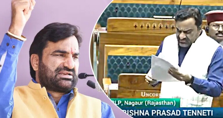 Hanuman Beniwal demanded withdrawal of national awards given to tobacco companies.