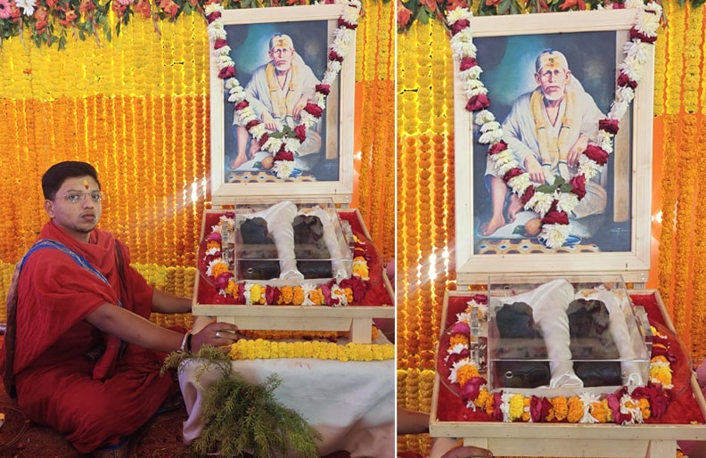 A flood of Sai devotees in Lucknow: 110-year-old original Charan Padukas arrived from Shirdi