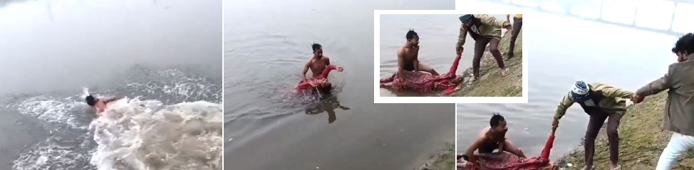 Brave Sonu: Jumped into the river while playing cricket, saved a drowning woman's life!