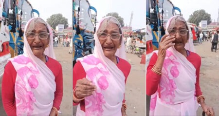 Truth of Kalyug: Only son left 80 year old mother at the bus stand, old mother started crying bitterly, uproar on social media