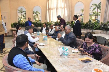 Assembly Speaker Satish Mahana boosts legislators' morale with his grand new chair, speaks openly to editors