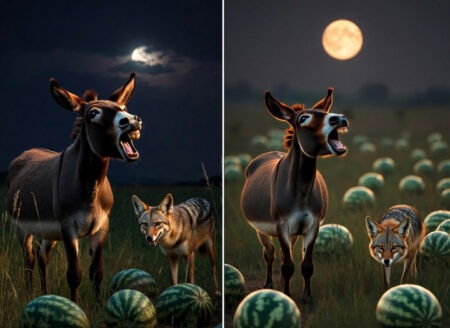 गायककार गधा और सियार की चालाकी The trick of the singer donkey and the jackal.