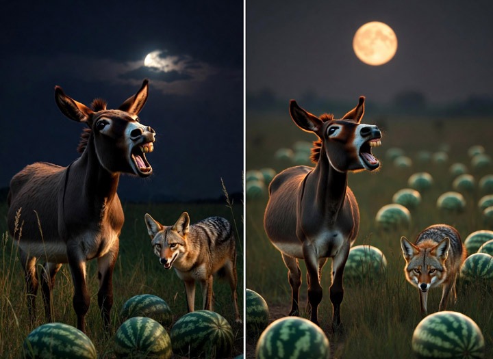 The trick of the singer donkey and the jackal.