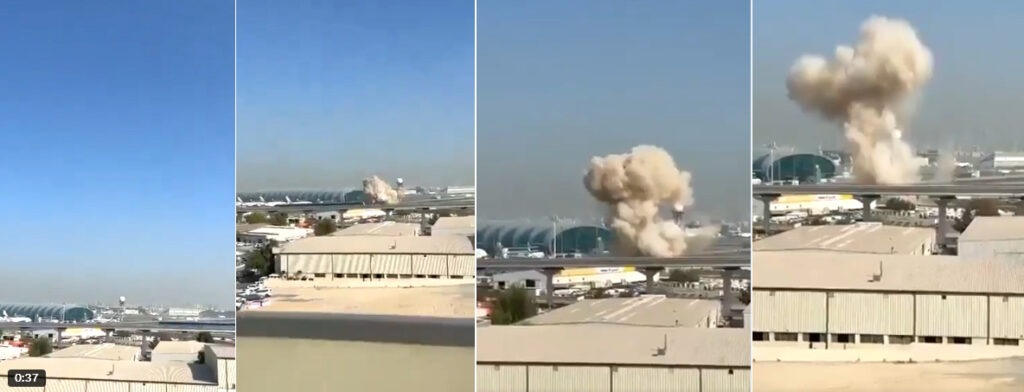 Dubai International Airport hit by Iranian drone attack