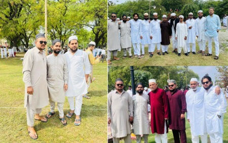 A Message of Brotherhood Resounds in Lucknow on Eid-ul-Fitr; Thousands Offer Prayers at Aishbagh Eidgah.