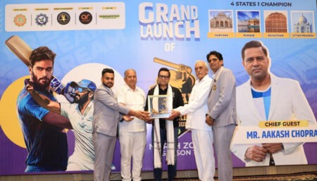 कुरुक्षेत्र में क्रिकेट का महाकुंभ! आकाश चोपड़ा ने किया ड्रीम टेनिस क्रिकेट लीग का धमाकेदार आगाज़ The Cricket 'Mahakumbh' in Kurukshetra! Aakash Chopra Launches the 'Dream Tennis Cricket League' with a Bang!