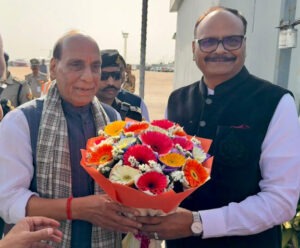 Rajnath Singh inaugurated several development projects in Lucknow, including the Lakshman Mandapam, which was constructed at a cost of ₹13 crore.