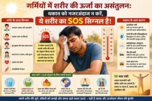 गर्मियों में शरीर की ऊर्जा का असंतुलन: थकान को नजरअंदाज न करें, ये शरीर का SOS सिग्नल है! Energy imbalance in the body during summer: Don't ignore fatigue, it's your body's SOS signal!