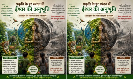 प्रकृति के हर स्पंदन में ईश्वर की अनुभूति The realization of God in every pulse of nature.