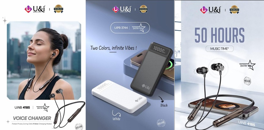 U&i Expands Entry Star Series with the Launch of Premium ANC Neckband, High-Capacity Powerbank, and Ultra-Fast Car Chargers