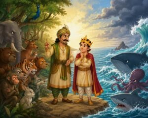When a clever merchant and an innocent king taught a lesson to the forest and the sea...!
