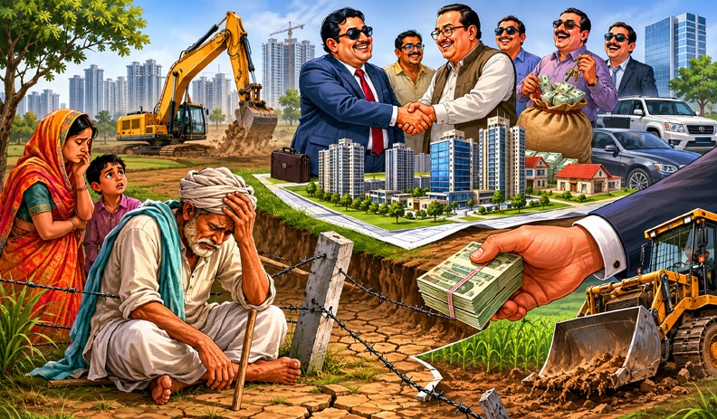 लखनऊ लैंडपूलिंग घोटाला: किसानों की जमीन पर LDA अधिकारियों का कुनबा अमीर Lucknow Land Pooling Scam: LDA Officials' Kin Get Rich on Farmers' Land