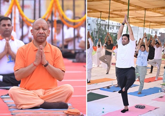 ‘योगः कर्मसु कौशलम्’ के साथ अलीगढ़ में उमड़ा योग का महासागर An ocean of yoga enthusiasts surges in Aligarh, embodying the spirit of ‘Yogah Karmasu Kaushalam’ (Yoga is excellence in action).