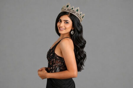 Harshita Sahu, a daughter from a small town, has won the crown of Miss Universe Madhya Pradesh 2026