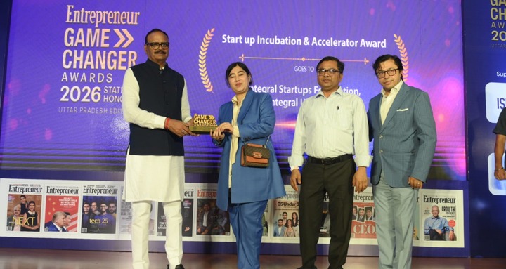 इंटीग्रल स्टार्टअप्स फाउंडेशन को मिला ‘एंटरप्रेन्योर गेम चेंजर अवॉर्ड 2026’ Integral Startups Foundation receives ‘Entrepreneur Game Changer Award 2026’