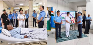 Surgeon Vice Admiral Arti Sarin visited the 7 Air Force Hospital in Kanpur.