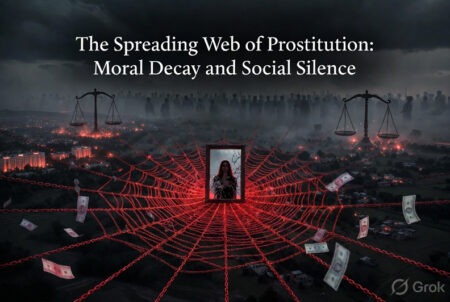 वेश्यावृत्ति का फैलता जाल: नैतिक पतन और सामाजिक चुप्पी The spreading web of prostitution: Moral decay and social silence.