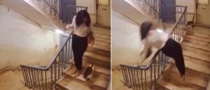 A spine-chilling, mysterious incident on the stairs in Ghaziabad: A person riding a cat or a black buffalo?