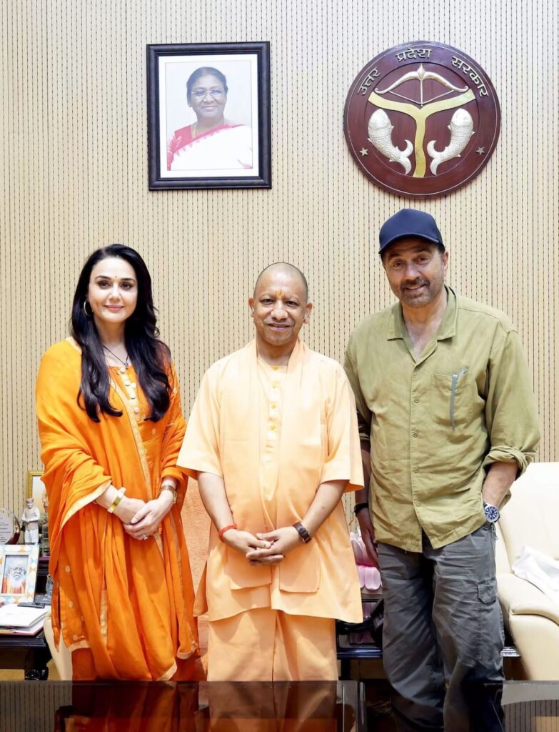 Sunny Deol and Preity Zinta met CM Yogi.
