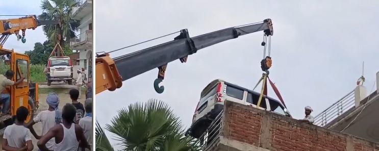 A Scorpio on the roof! Thieves were stunned and the whole country had a laugh at this *jugaad* (ingenious hack) by a man from Gopalganj, Bihar.