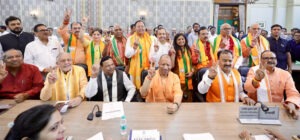 Eight BJP Rajya Sabha candidates filed their nominations.